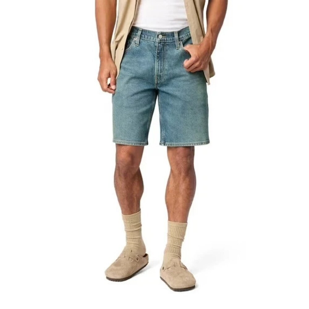 Levis Strauss Signature Men's Big and Tall Classic Denim Shorts, Size 42, Blue